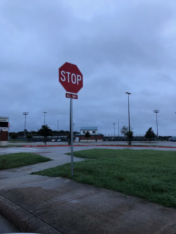 Main stop sign